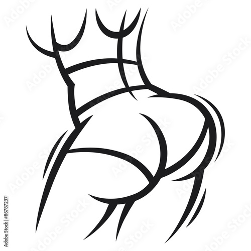 Twerk and booty dance illustration for dancing studio