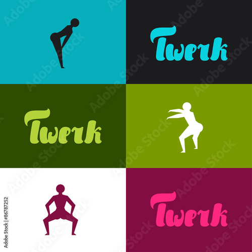 Twerk and booty dance background for dancing studio