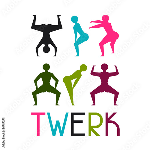 Twerk and booty dance background for dancing studio