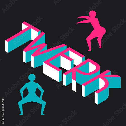 Twerk and booty dance background for dancing studio