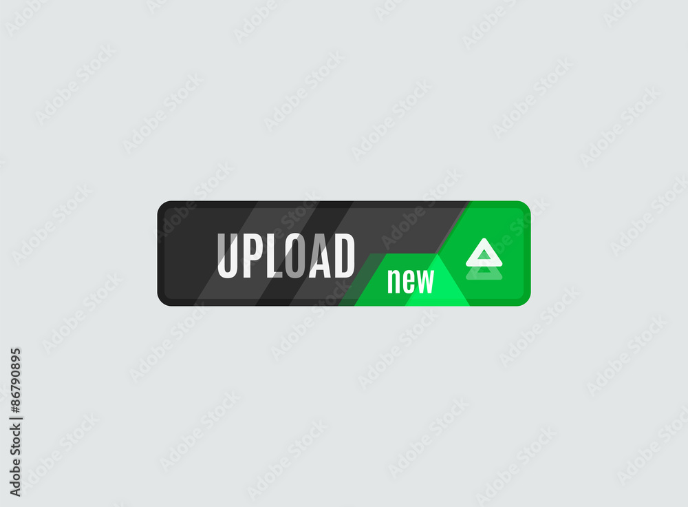 Upload button, futuristic hi-tech UI design Upload button, futuristic hi-tech UI design