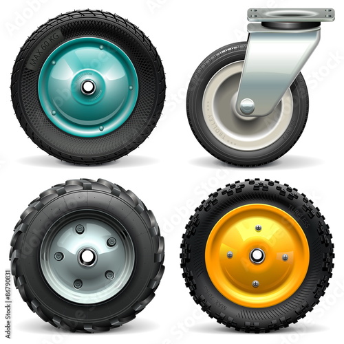 Vector Wheelbarrow Wheel