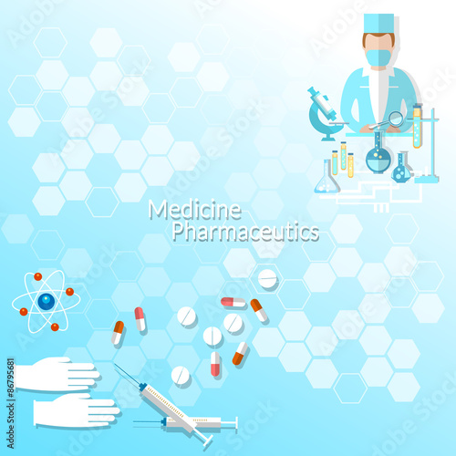 Health and Medicine, doctor, pharmacy, research, syringes, vector