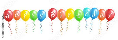 "Happy Birthday" Luftballons
