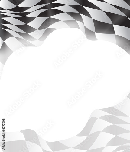 checkered race flag waveing vector background layout design