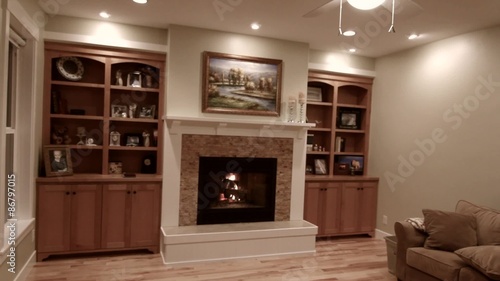 Wallpaper Mural a roaring fireplace and sitting room jib shot Torontodigital.ca