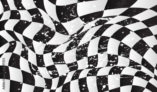 checkered race flag waveing vector background layout design