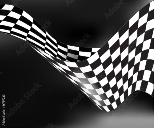checkered race flag waveing vector background layout design