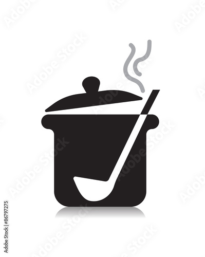 cooking pan symbol icon design element vector