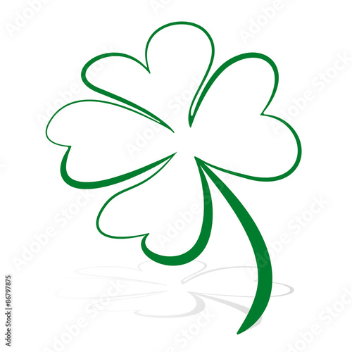 four leaf clover green  vector symbol icon
