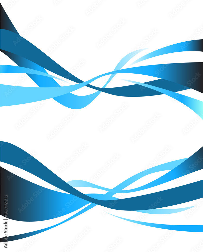 Fototapeta premium blue wave element set for design vector