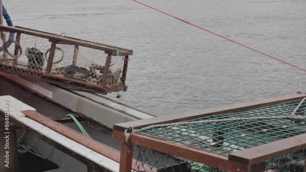 custom made wallpaper toronto digitallobster fishermen pulling up their trap from the ocean