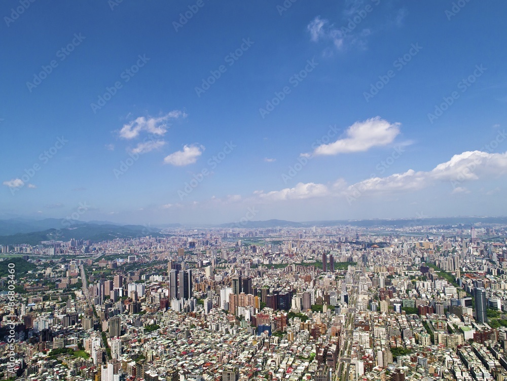 Fototapeta premium Taipei city from top view