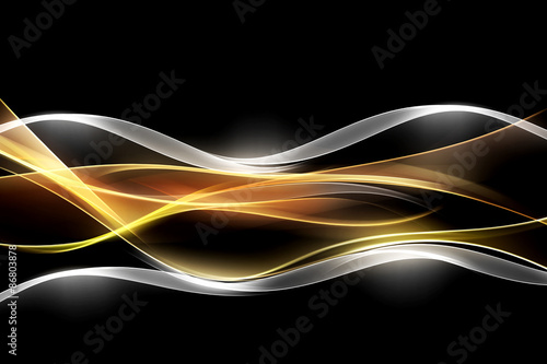 Creative Light Fractal Waves Art Abstract Background