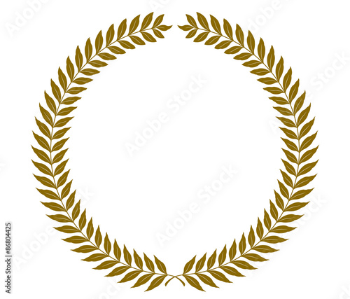 golden laurel wreaths - vector illustration