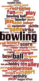 Bowling word cloud concept. Vector illustration
