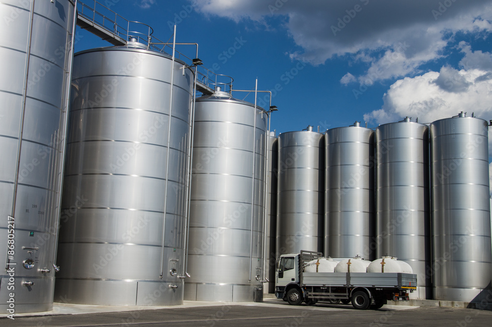 Silos in tuscany, for wine and cereal storage Silos in tuscany, for wine and cereal storage