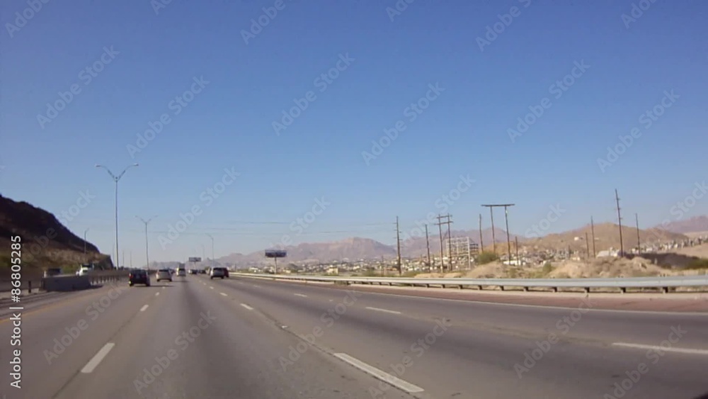 White Van Passing, Interstate 10, El Paso, Texas
