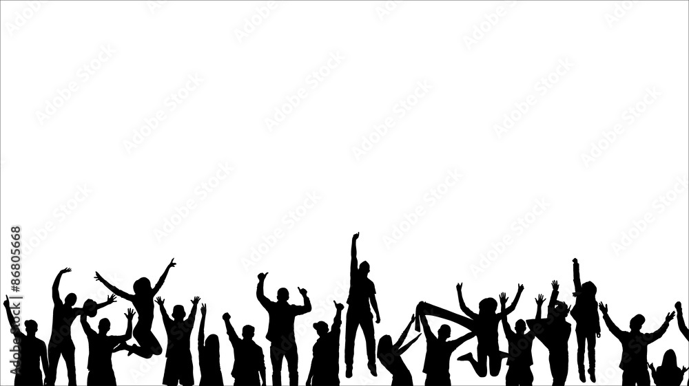 Banner of silhouettes for sports and concert Banner of silhouettes for sports and concert