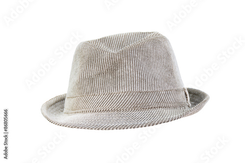 Gray hat on a white background.