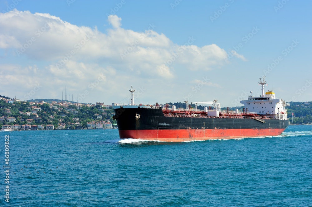 Bigger tanker on bosphorus istanbul, Turkey