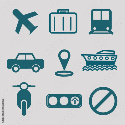 flat icon for transportation
