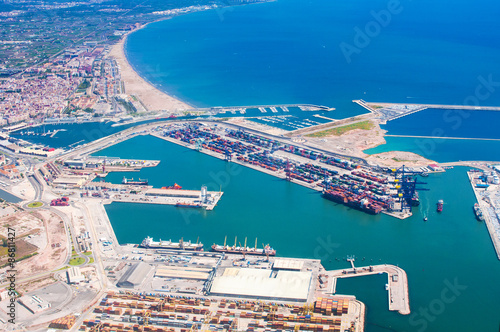 View above of Valencia port photo