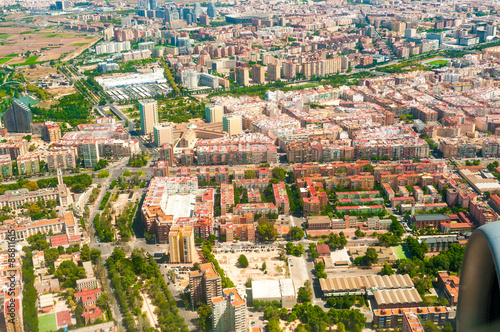 Aerial view on Valencia  Spain