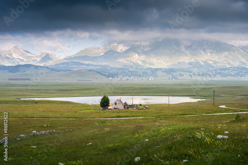 Small lake and mountain