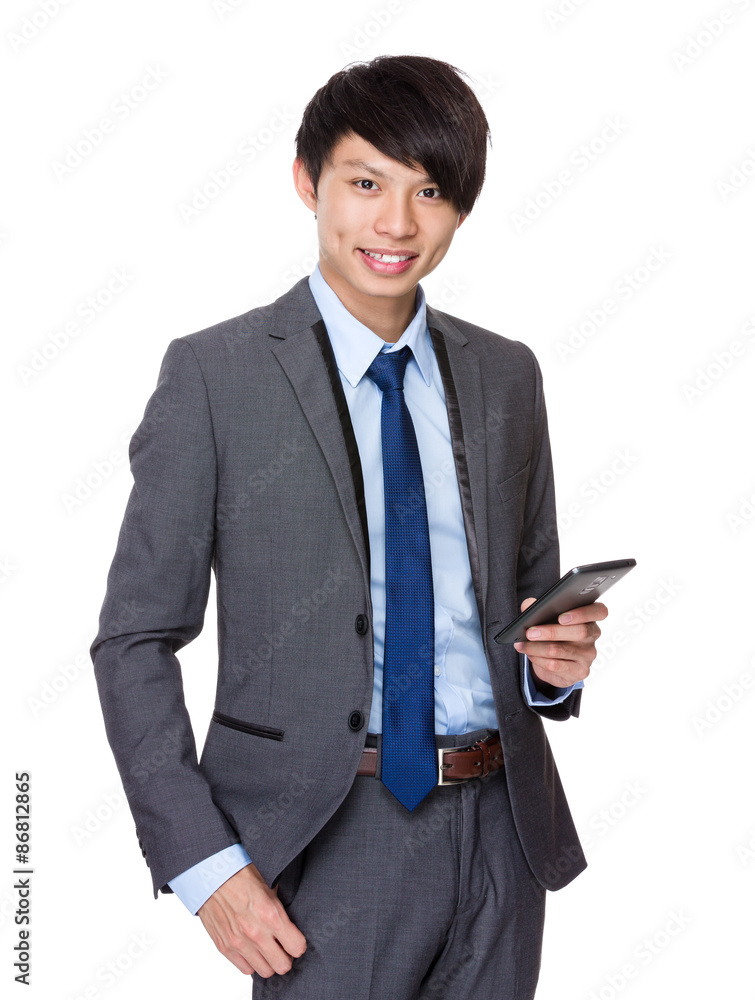 Young Businessman use of the mobile phone Young Businessman use of the mobile phone