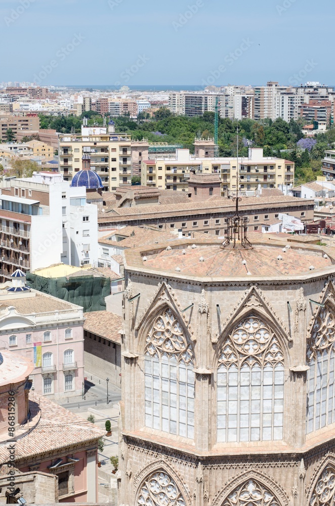 Areal view, as seen from the miguelete, Valencia