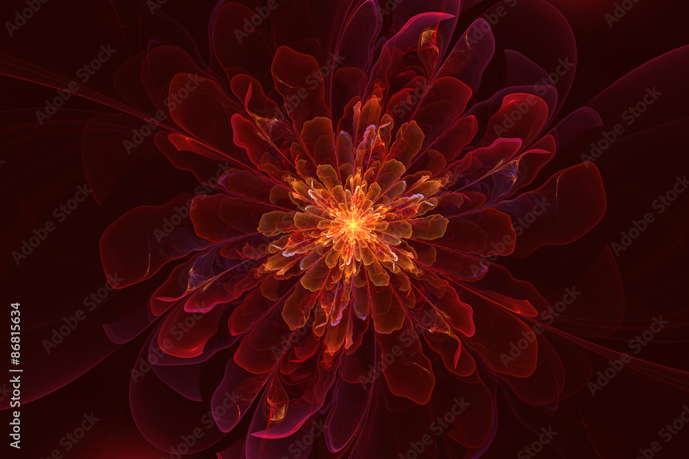 Naklejka premium fractal flower fairy