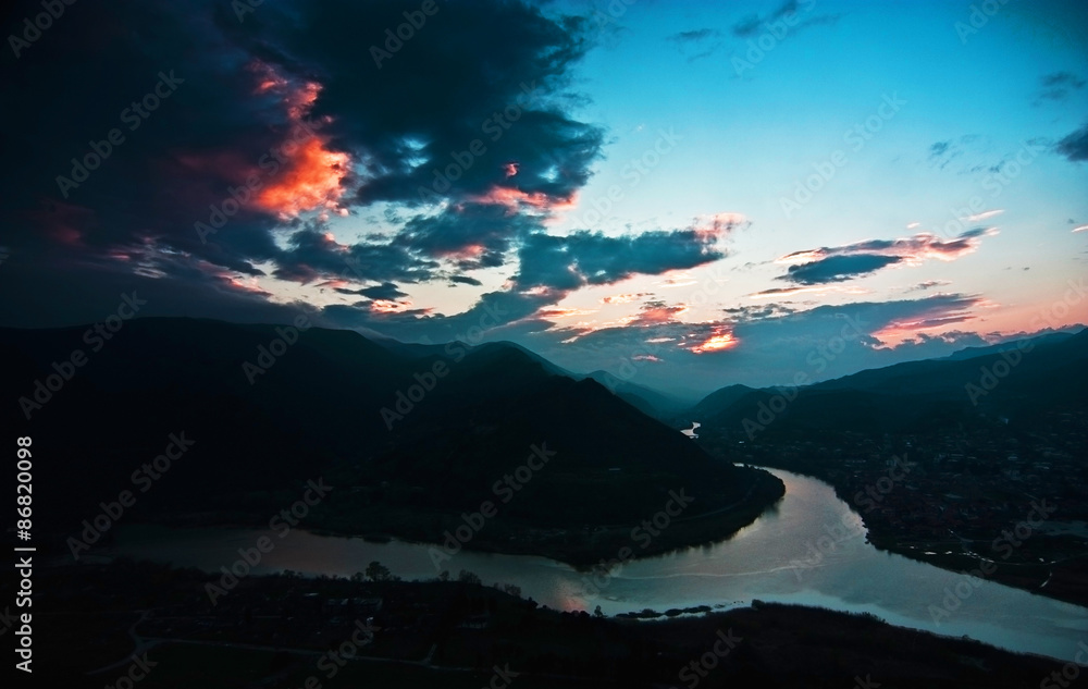 View from Jvari Monastery