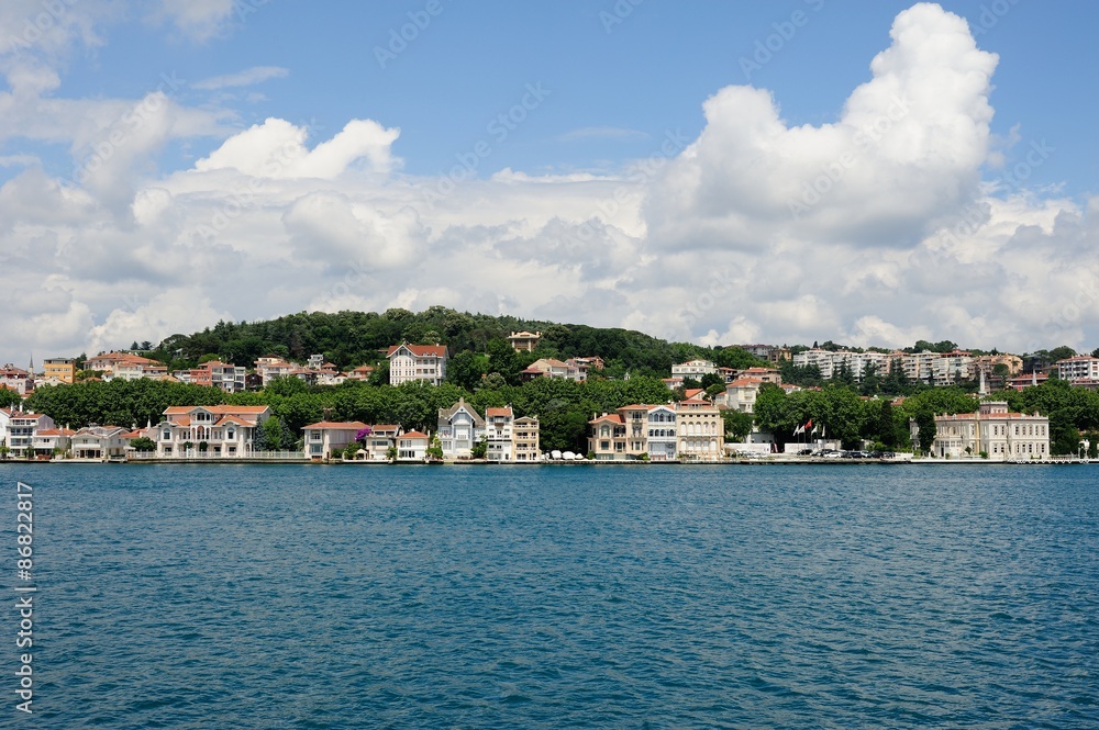 Old ottoman houses at the bosphorus sides