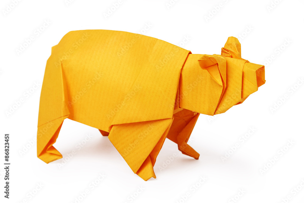 Obraz premium Origami paper bear