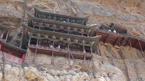 visiting the hanging temple monastery at datong china