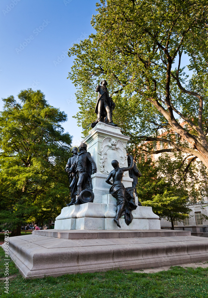 General Marquis de Lafayette Statue Lafayette Park Washington DC