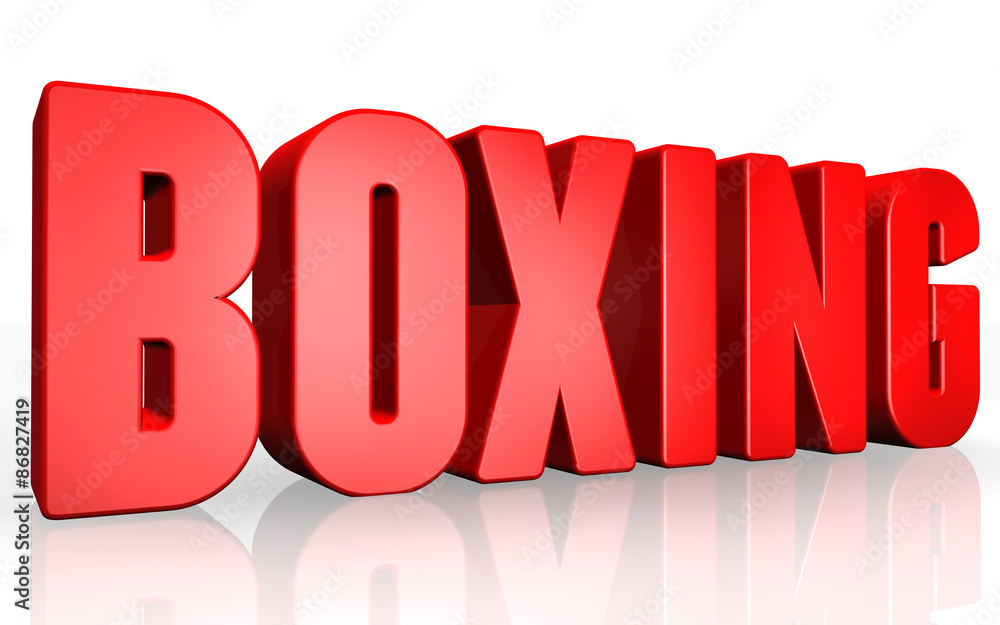 3D boxing text on white background 3D boxing text on white background