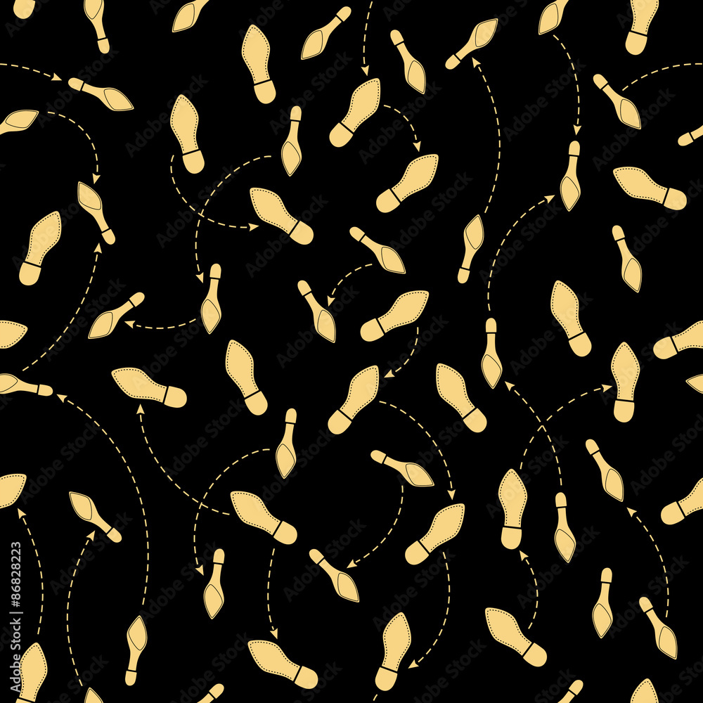 Seamless Dance Steps - Illustration.Seamless dance step background ...