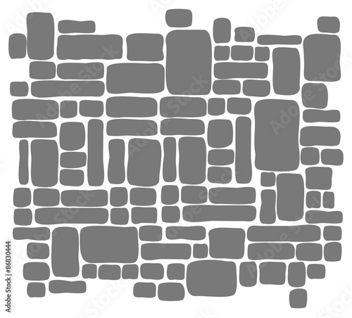Stone Wall Composition Set , Variation,Vector illustration
