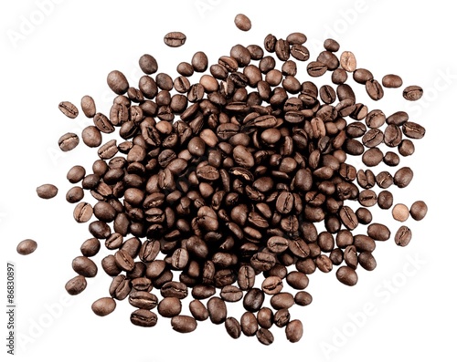 Coffee Bean, Isolated, Heap.