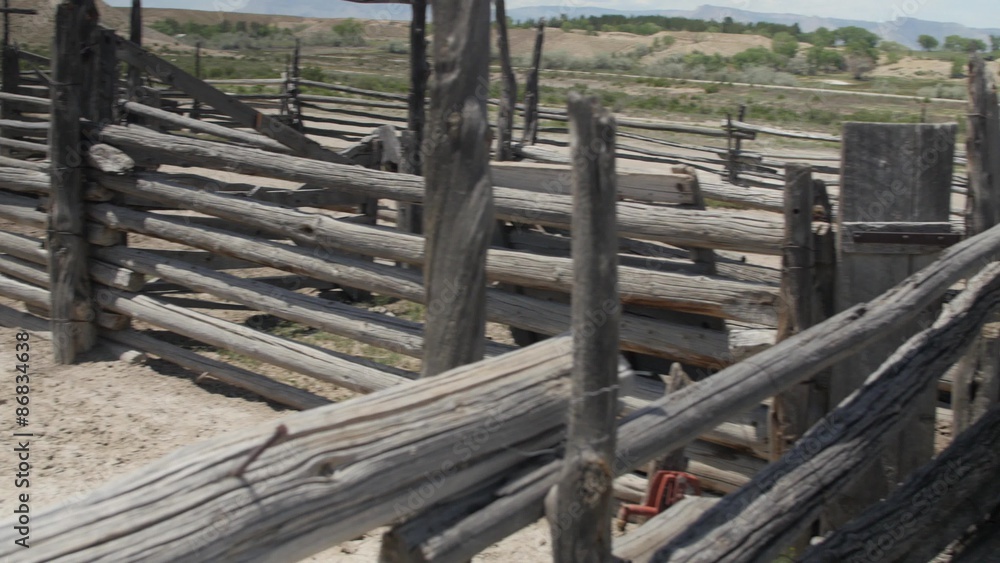 An old wooden corral in the desert of Southern Utah An old wooden corral in the desert of Southern Utah