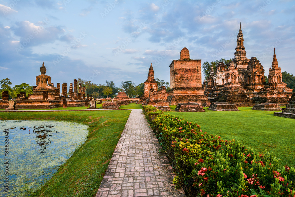 Wat Mahathat, the old city of Sukhothai, Thailanda