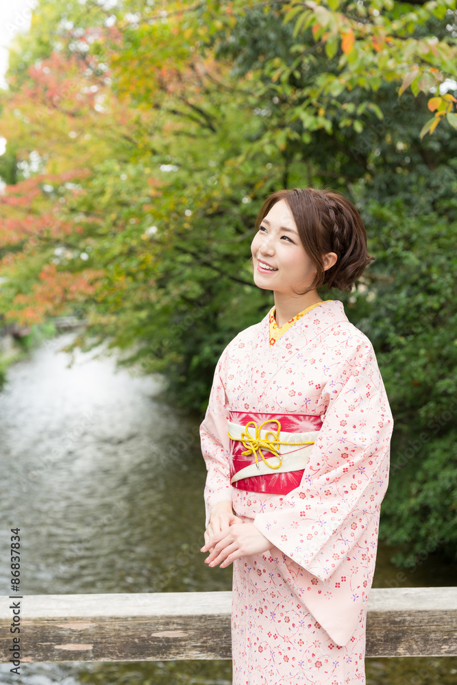 着物を着た女性 着物を着た女性