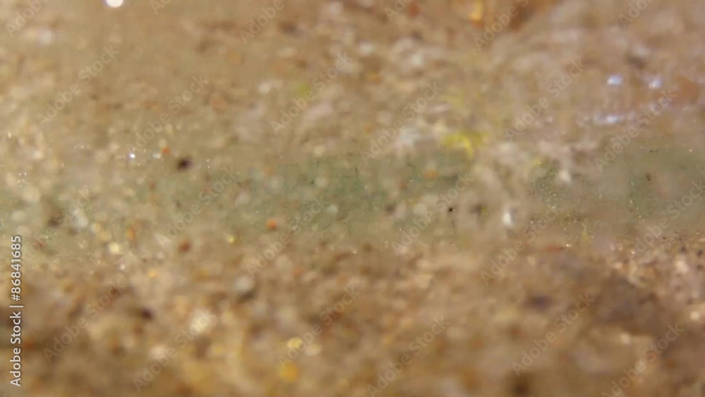 Waves from Ocean on Beach Underwater Waves from Ocean on Beach Underwater