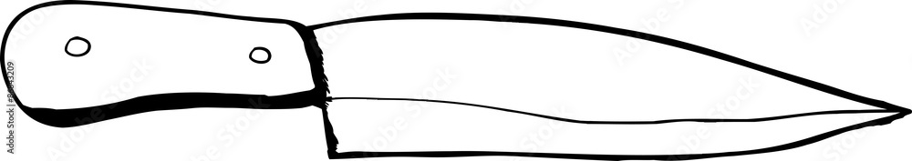 Outlined Isolated Knife Outlined Isolated Knife