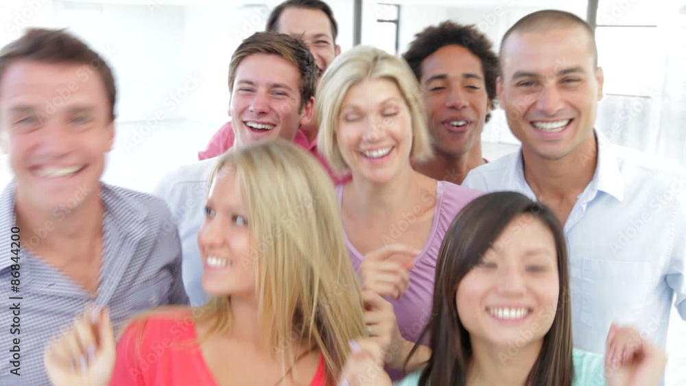 Group Of Happy Young People Celebrating Together Group Of Happy Young People Celebrating Together