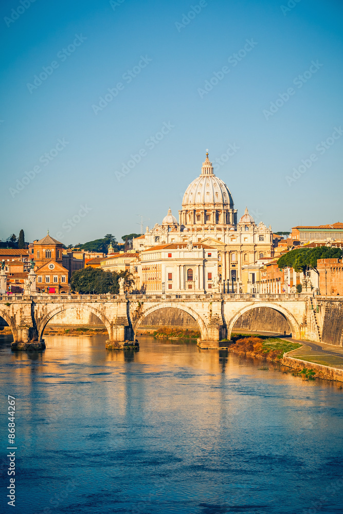 Naklejka premium Katedra Świętego Piotra w Rzymie