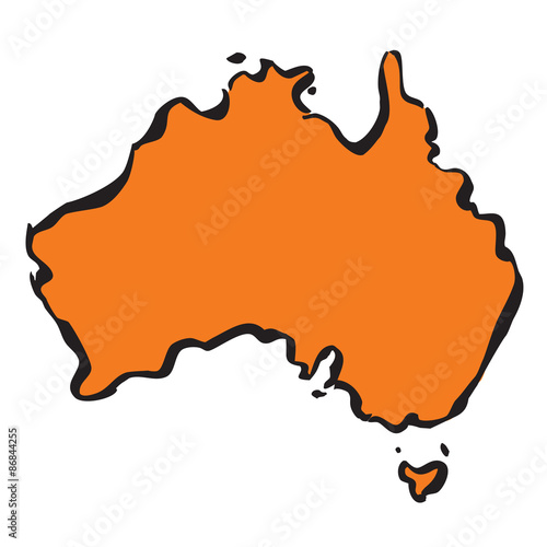 Vector map of Australia