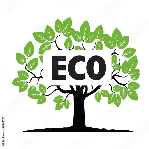 Black Tree and Text ECO